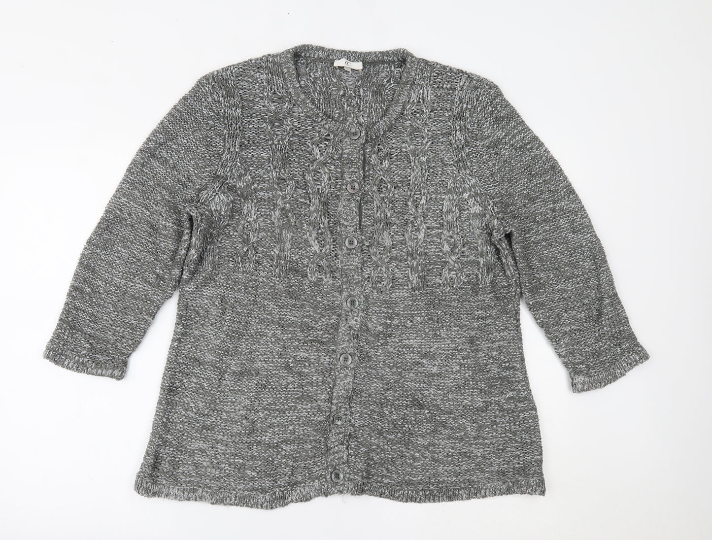 CC Womens Grey   Cardigan Jumper Size L