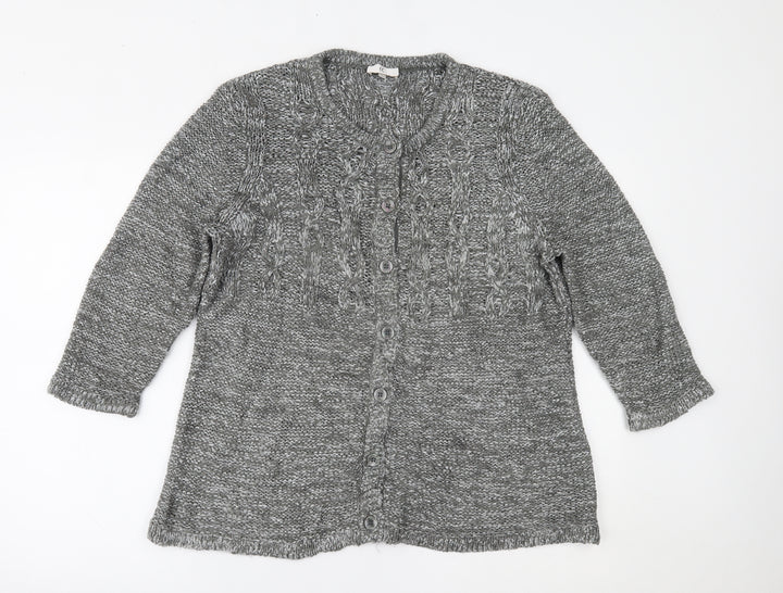 CC Womens Grey   Cardigan Jumper Size L
