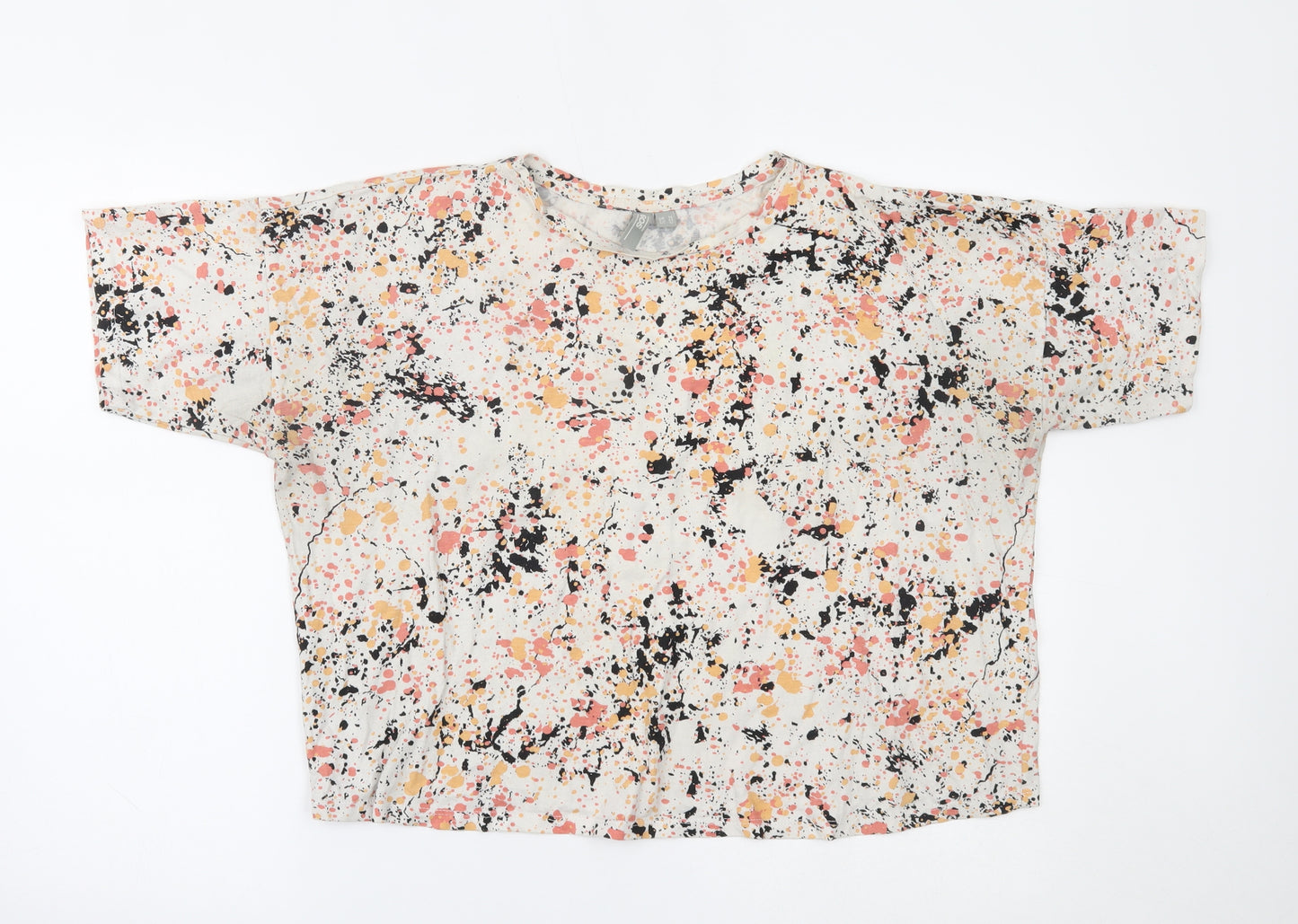 ASOS Womens Multicoloured   Cropped T-Shirt Size 16