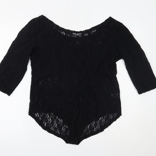 Select Womens Black   Bodysuit One-Piece Size 18