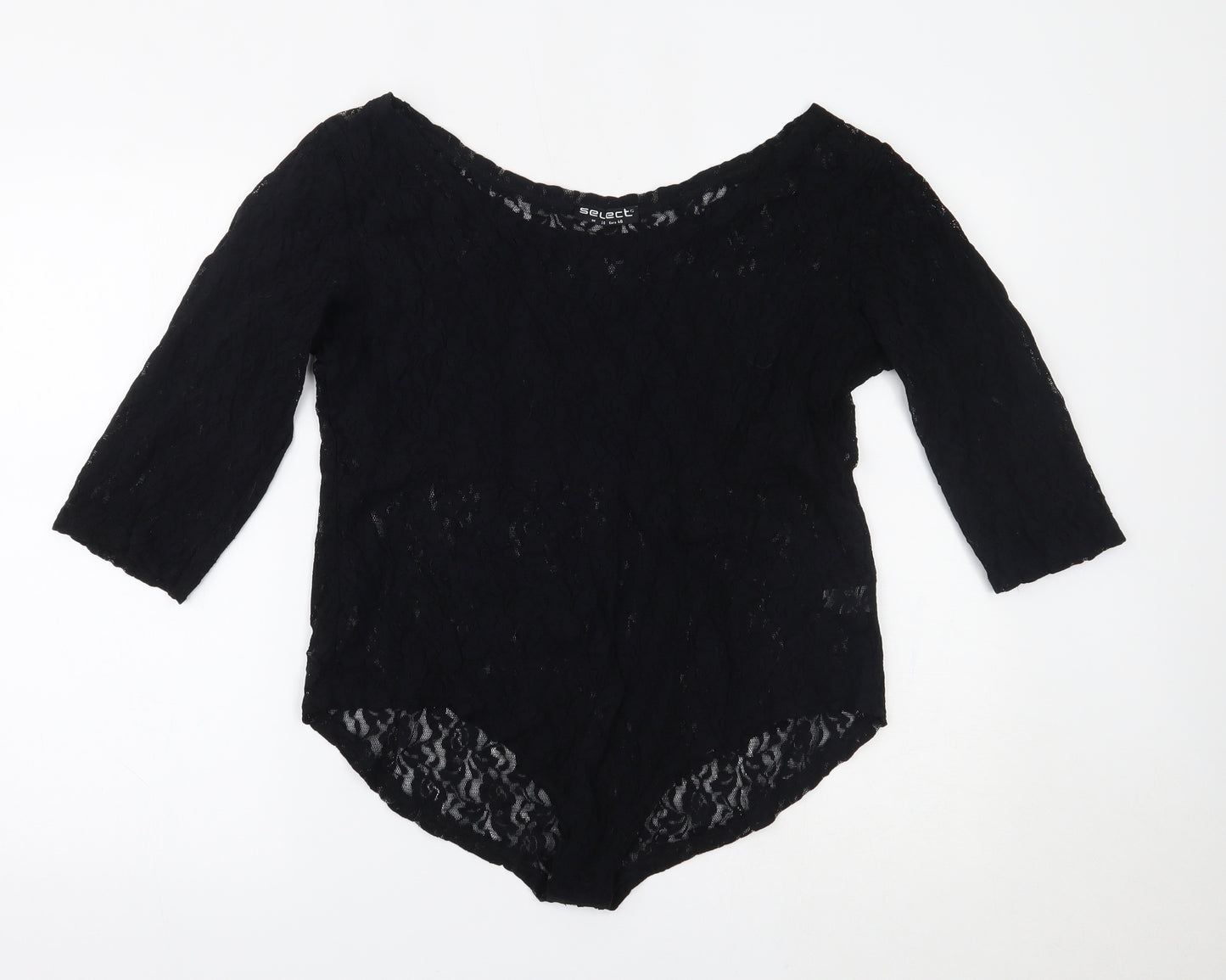Select Womens Black   Bodysuit One-Piece Size 18