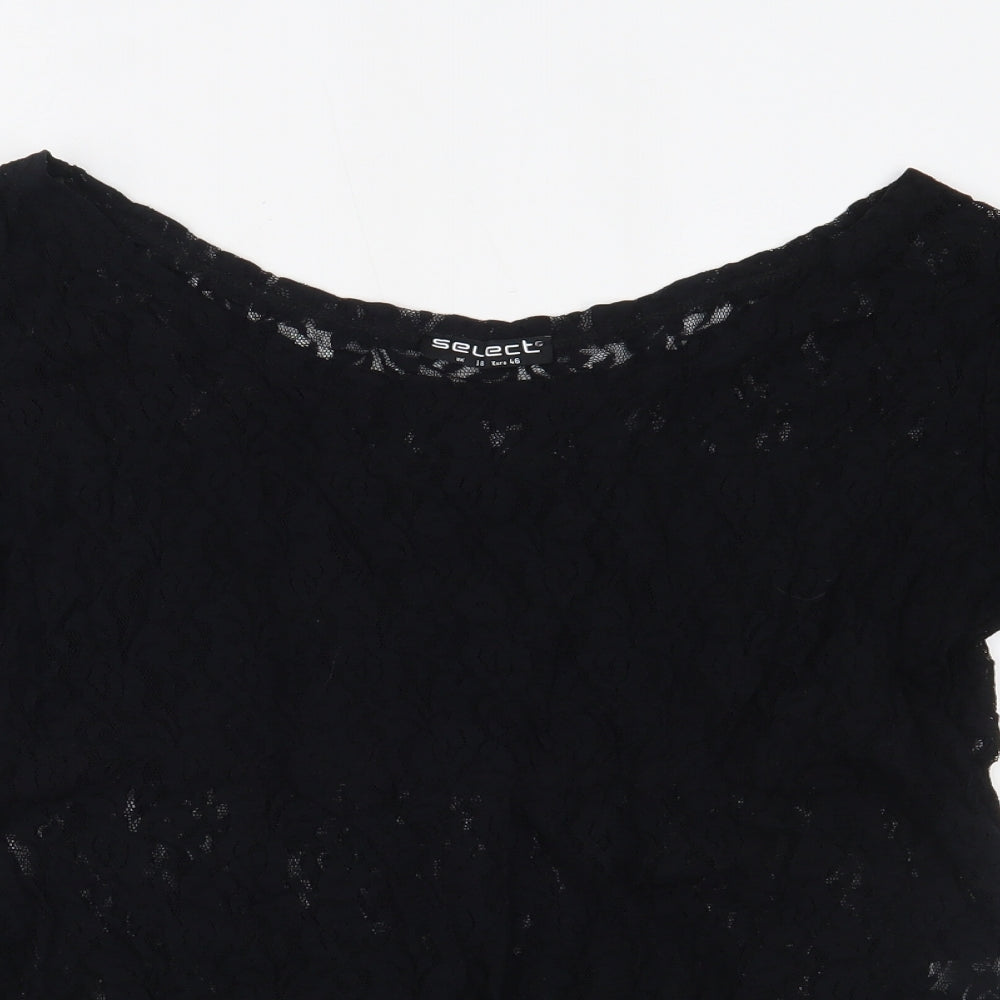 Select Womens Black   Bodysuit One-Piece Size 18