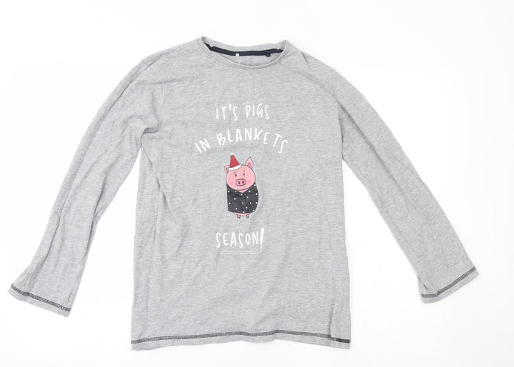 Threadboys Boys Grey Pyjama Top Size 13 Years - christmas