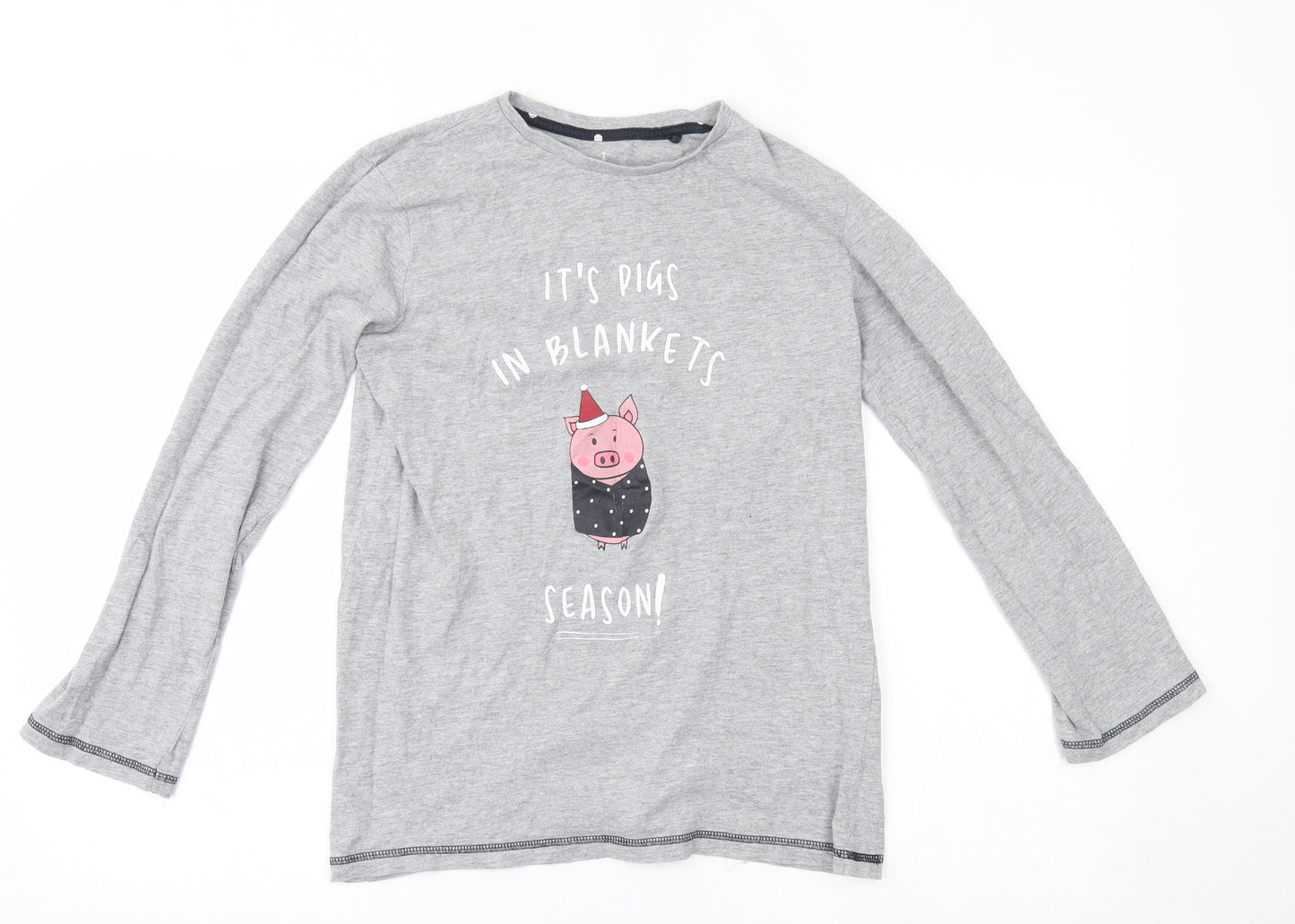 Threadboys Boys Grey    Pyjama Top Size 13 Years  - christmas
