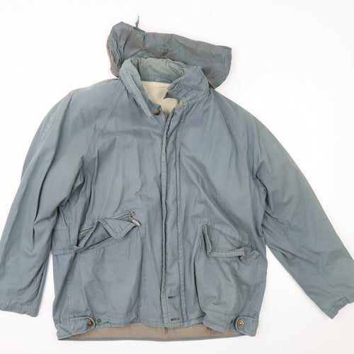 IQ Womens Blue   Overcoat Coat Size L
