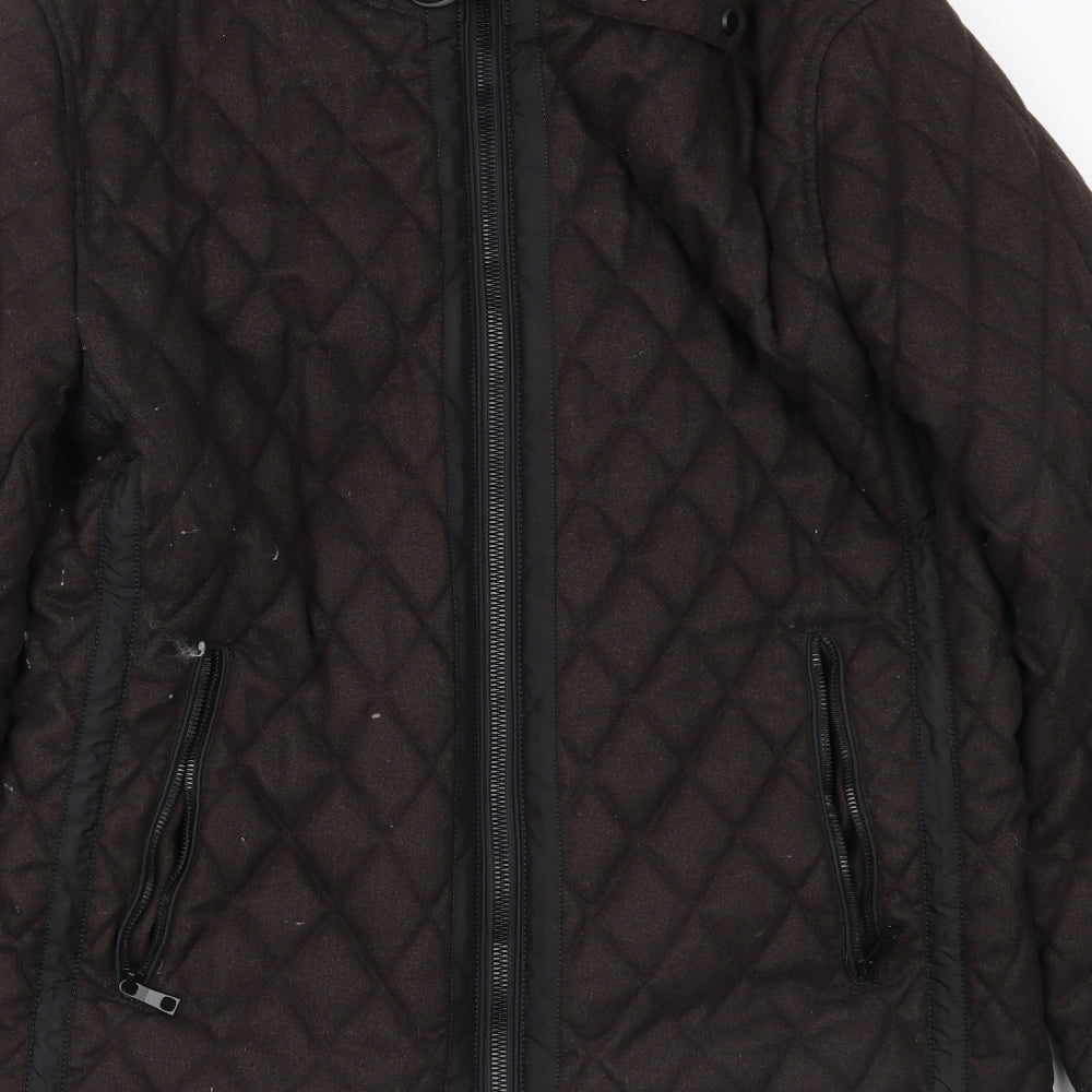 IQ Womens Blue   Overcoat Coat Size L