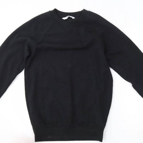 Alexandra Mens Black   Pullover Sweatshirt Size S