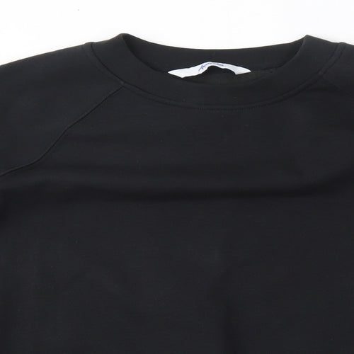 Alexandra Mens Black   Pullover Sweatshirt Size S