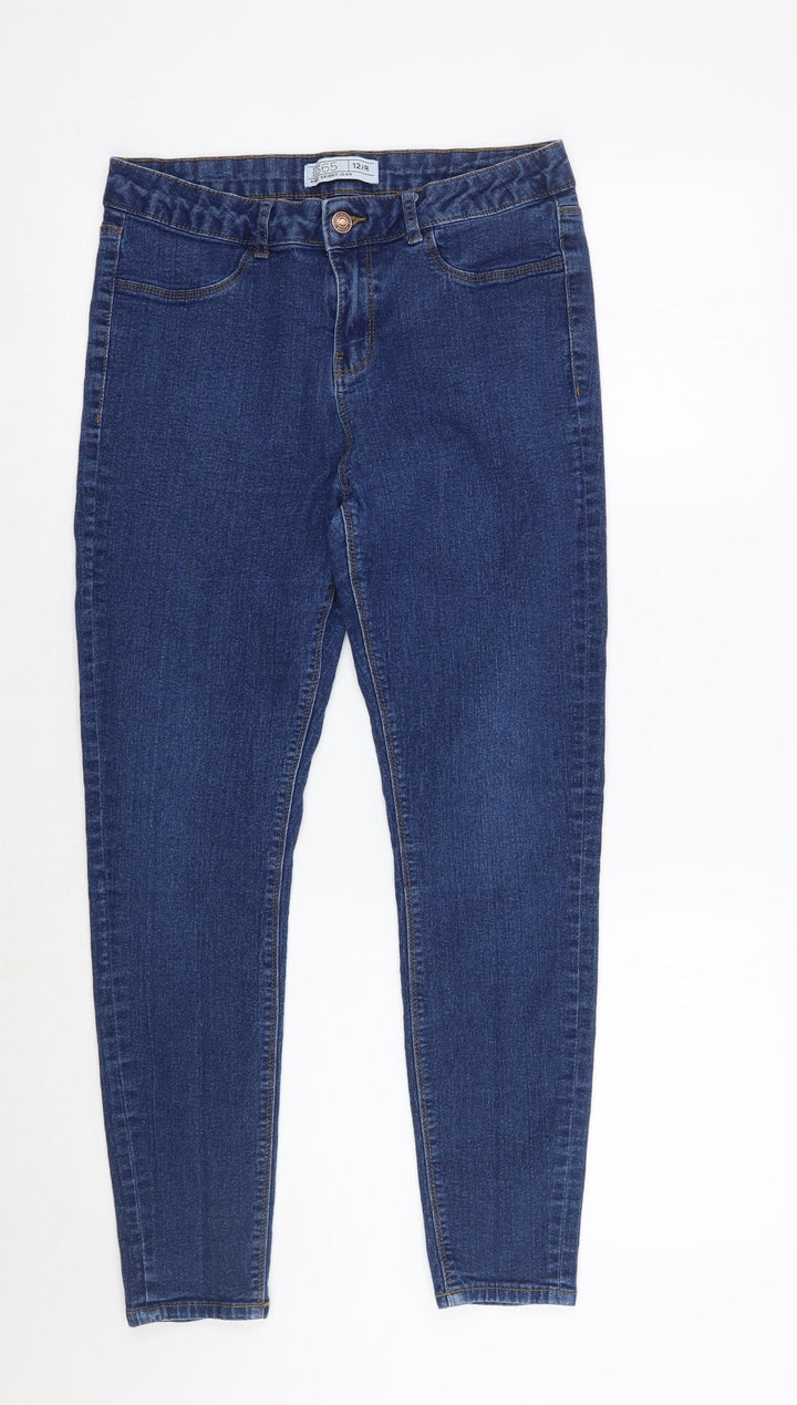 365 denim Womens Blue Skinny Jeans Size 12 L26 in