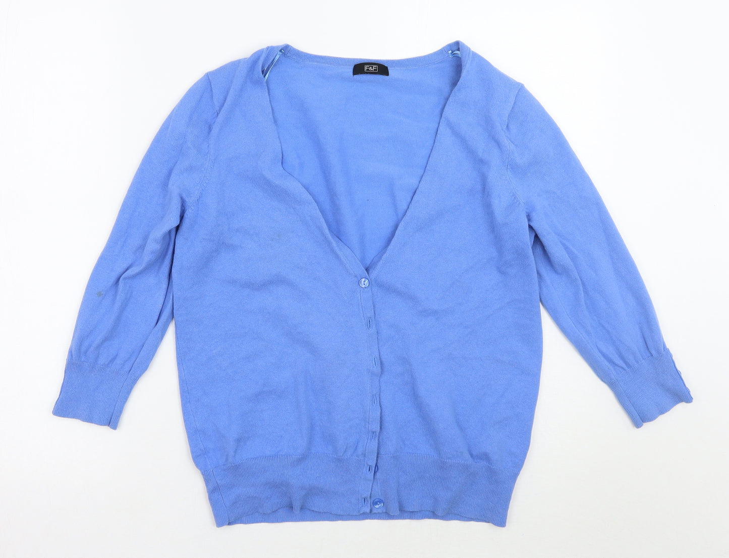F&F Womens Blue   Cardigan Jumper Size 14