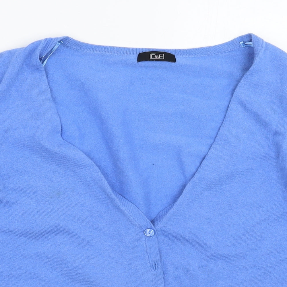 F&F Womens Blue   Cardigan Jumper Size 14