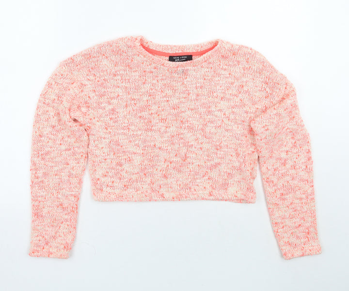 Newlook Girls Pink Pullover Jumper Size 13 Years