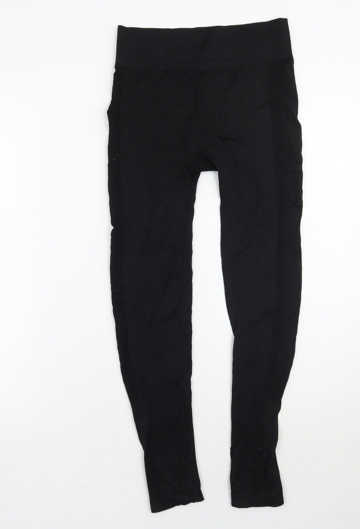 Workout Womens Black Capri Leggings Size 12 L24.5 in