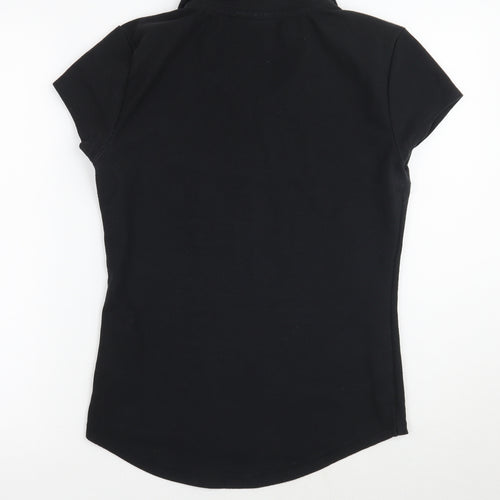 Lagear Womens Black   Basic Polo Size 10