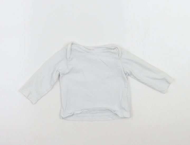 Lullaby Girls White Basic T-Shirt Size 3-6 Months