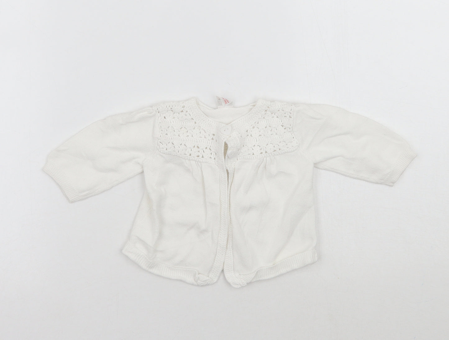 NEXT Girls White   Cardigan Jumper Size 0-3 Months