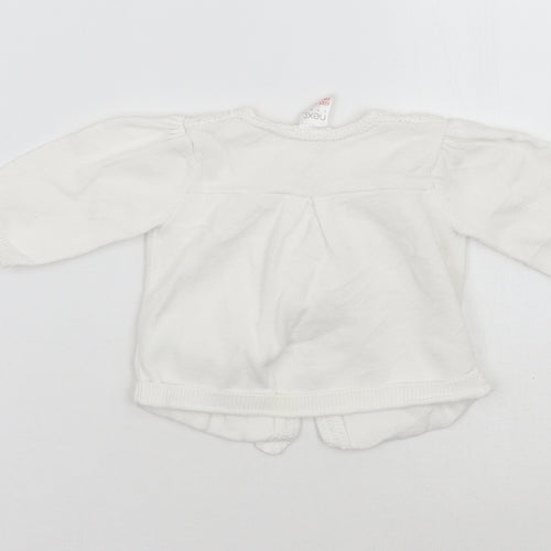 NEXT Girls White   Cardigan Jumper Size 0-3 Months