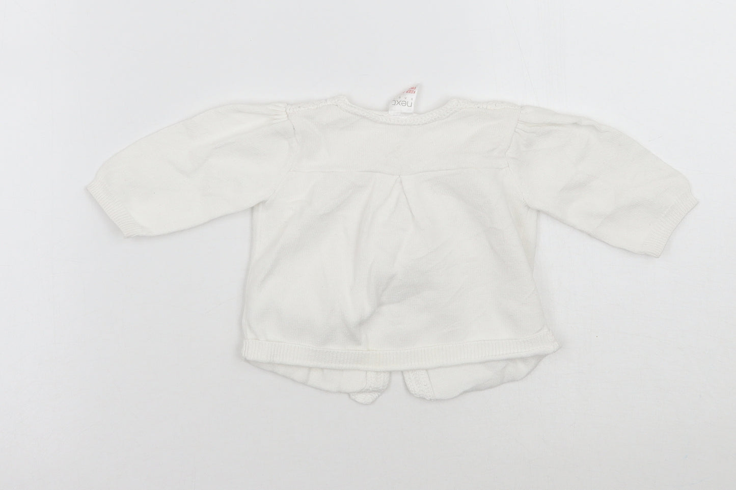 NEXT Girls White   Cardigan Jumper Size 0-3 Months