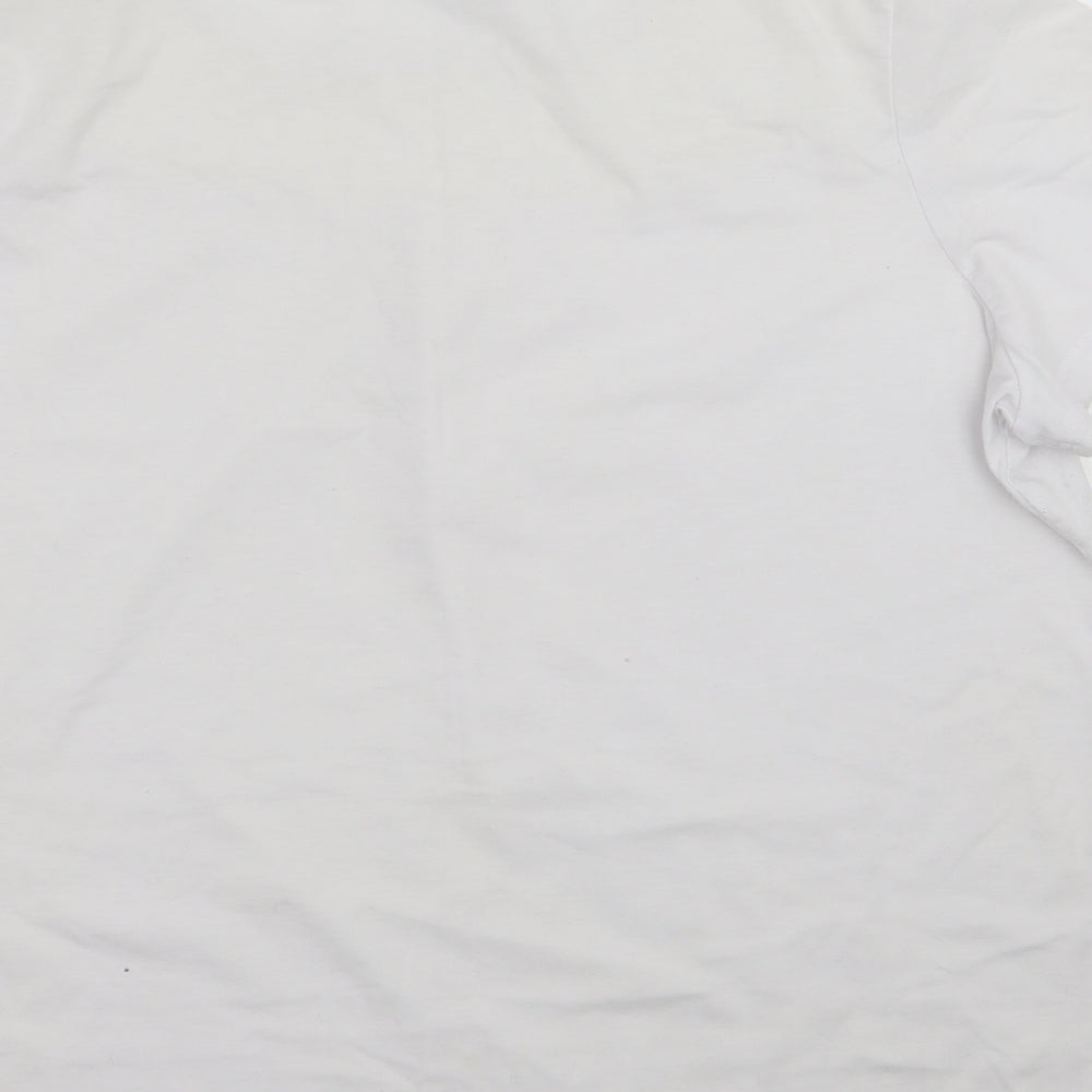 BM Womens White Floral  Basic T-Shirt Size 24