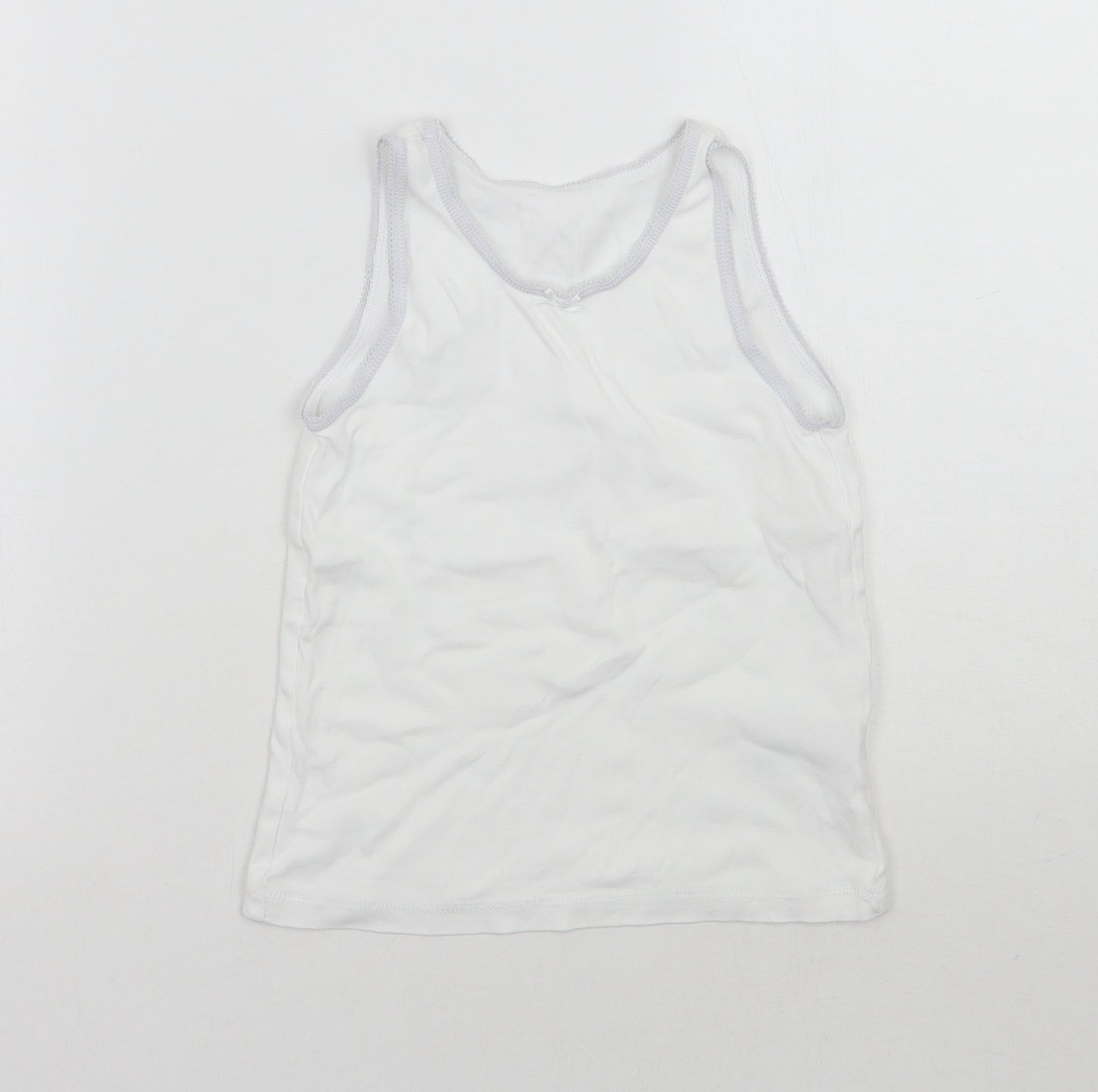Nutmeg Boys White   Basic Tank Size 7-8 Years