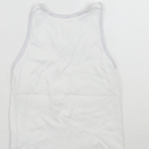Nutmeg Boys White   Basic Tank Size 7-8 Years