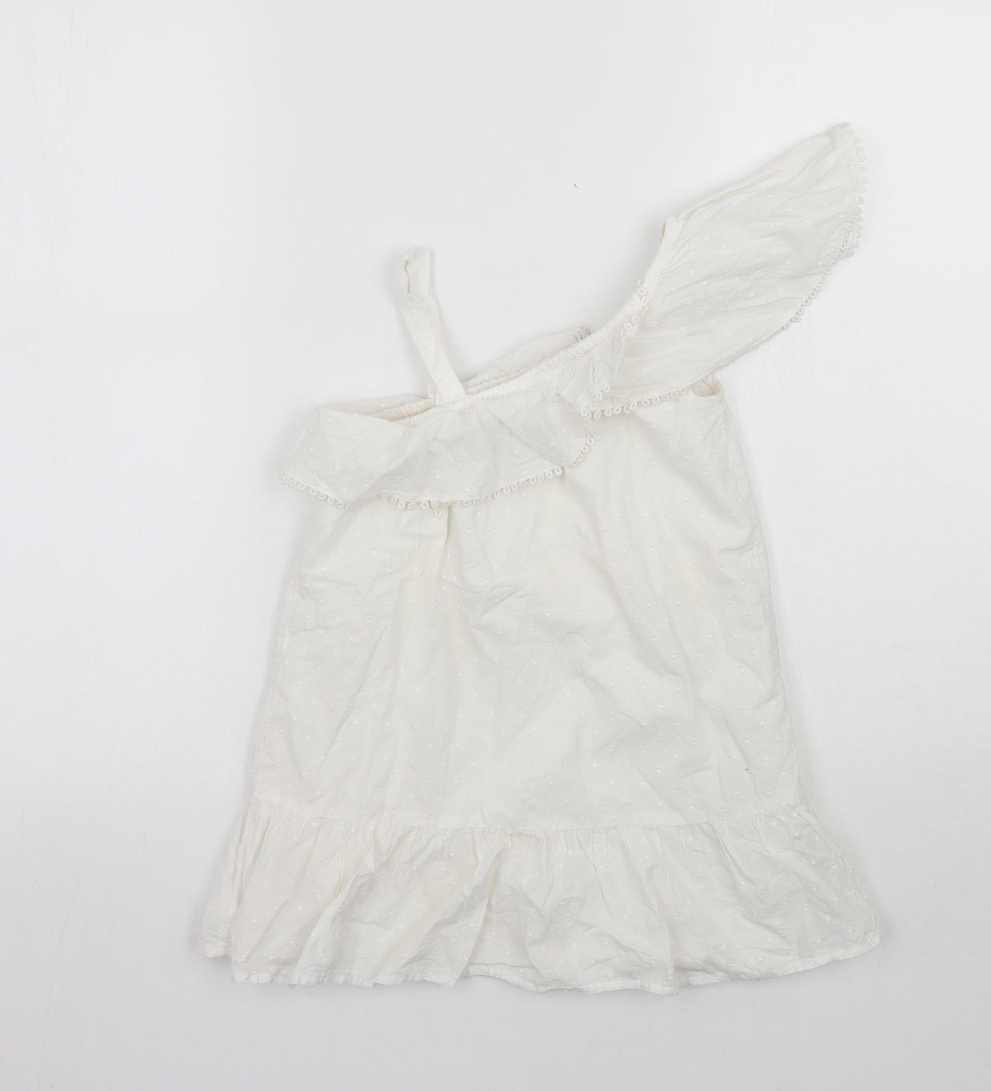 Marks and Spencer Girls White  Ramie A-Line  Size 4-5 Years