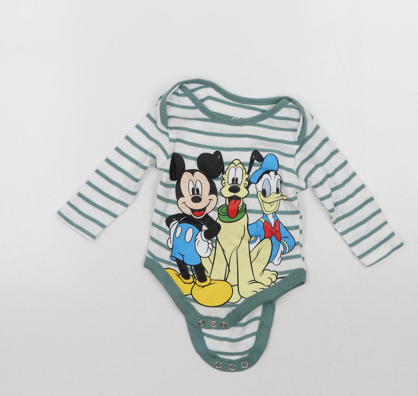 Disney Baby White Striped  Babygrow One-Piece Size 3-6 Months