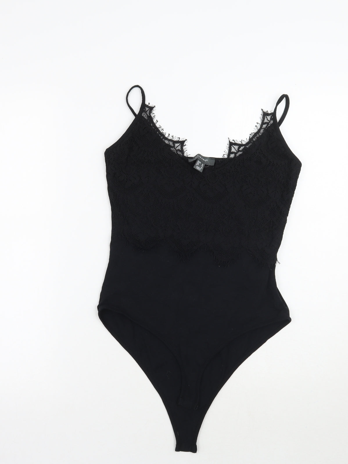 Primark Womens Black Floral  Bodysuit One-Piece Size 12