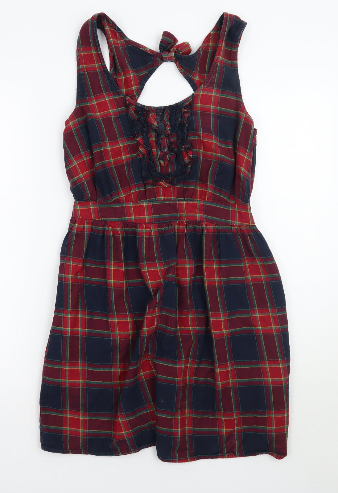 Zara Womens Red Check  A-Line  Size M