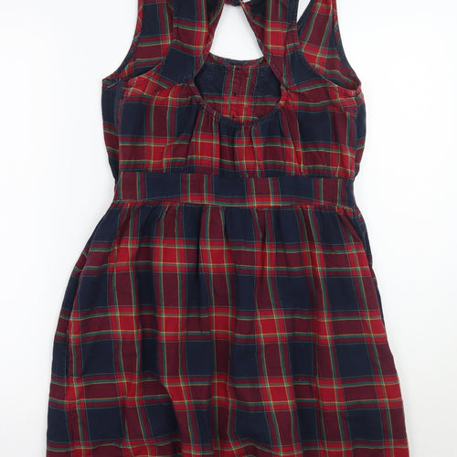 Zara Womens Red Check  A-Line  Size M
