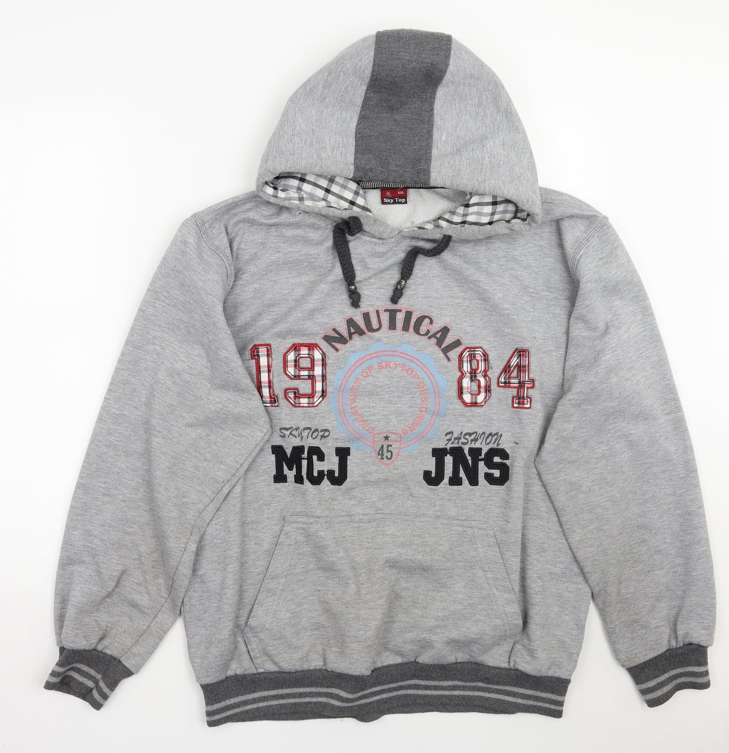 Sky top Mens Grey   Pullover Hoodie Size 2XL