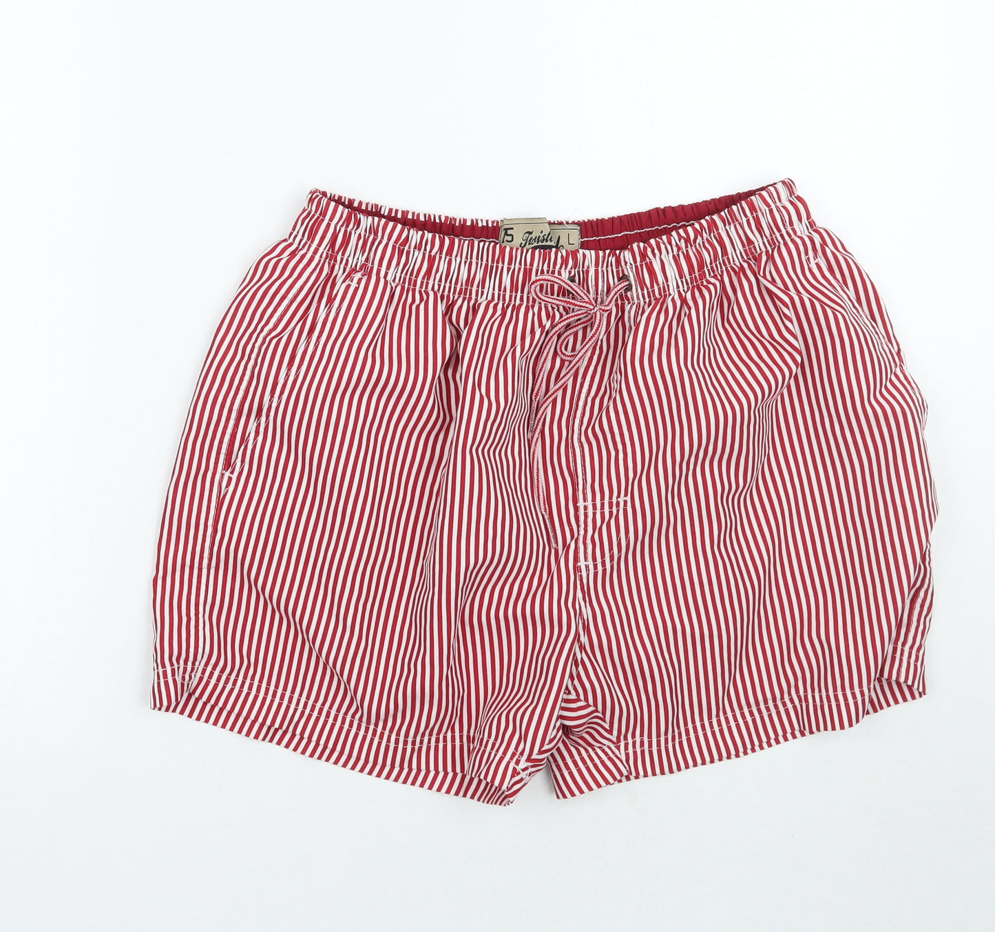 Twisted Soul Mens Red Striped  Bermuda Shorts Size L