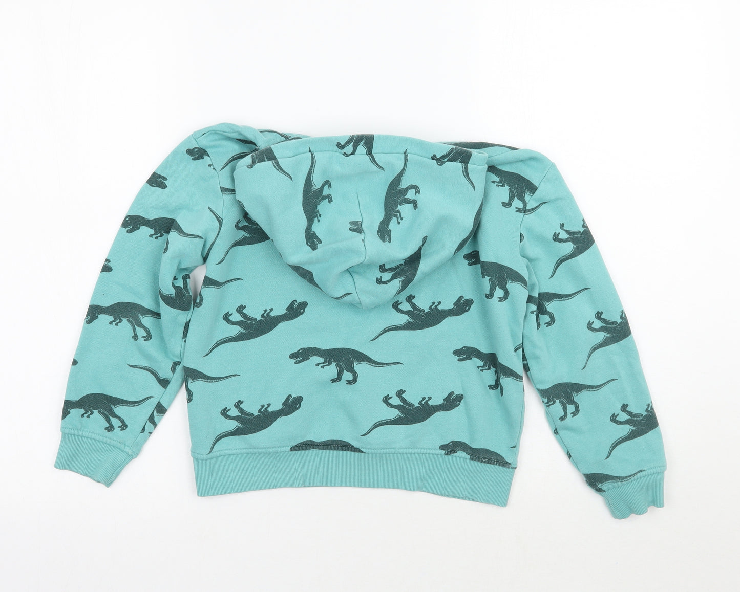 H&M Boys Green Animal Print  Pullover Hoodie Size 6-7 Years