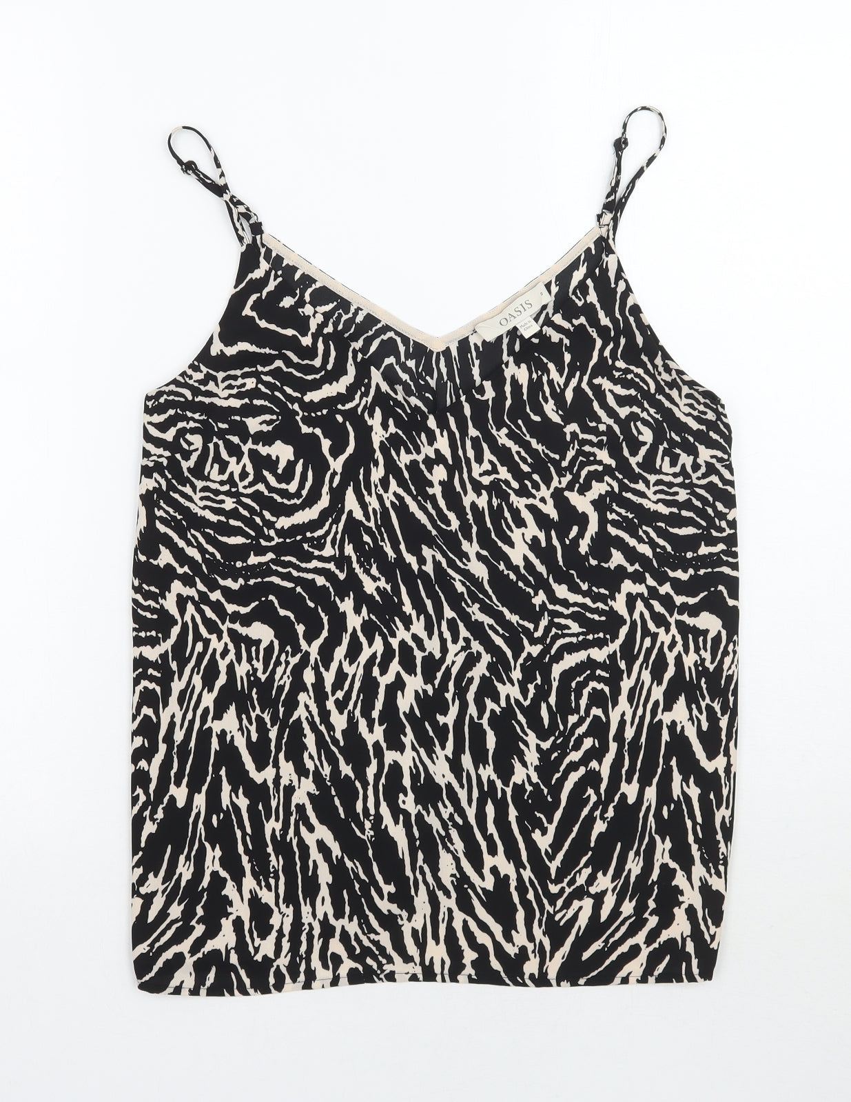 Oasis Womens Beige Animal Print  Basic Tank Size 8