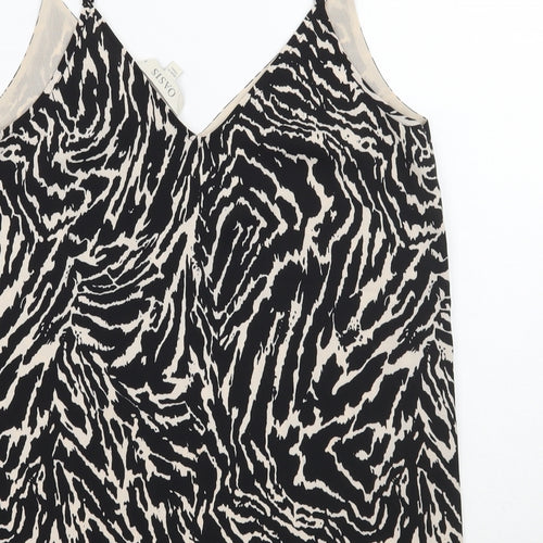 Oasis Womens Beige Animal Print  Basic Tank Size 8