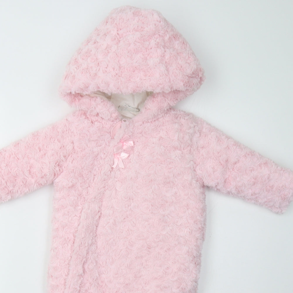 Rock & Bye Baby Pink    Snowsuit Size 6-9 Months
