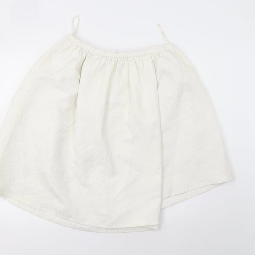 Topshop Womens Ivory Floral  A-Line Skirt Size 14