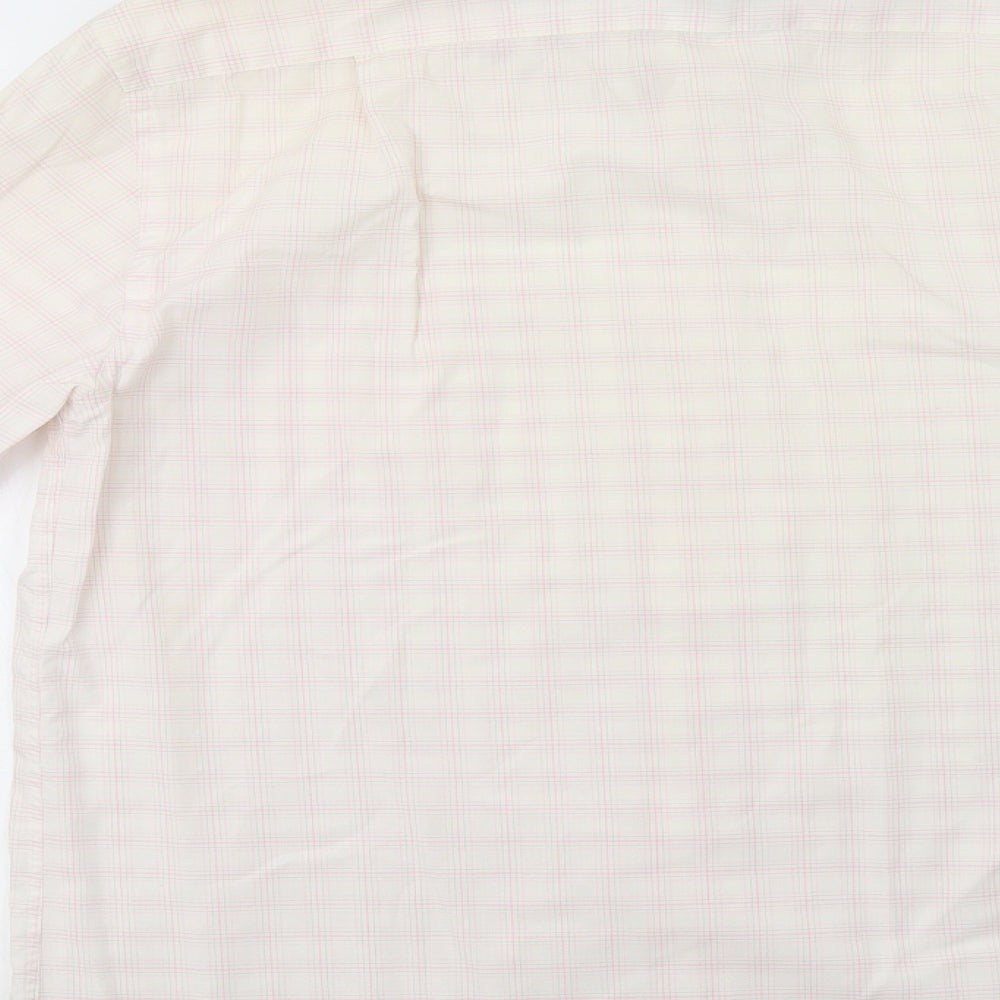 M&S Mens Pink Check   Dress Shirt Size 16.5