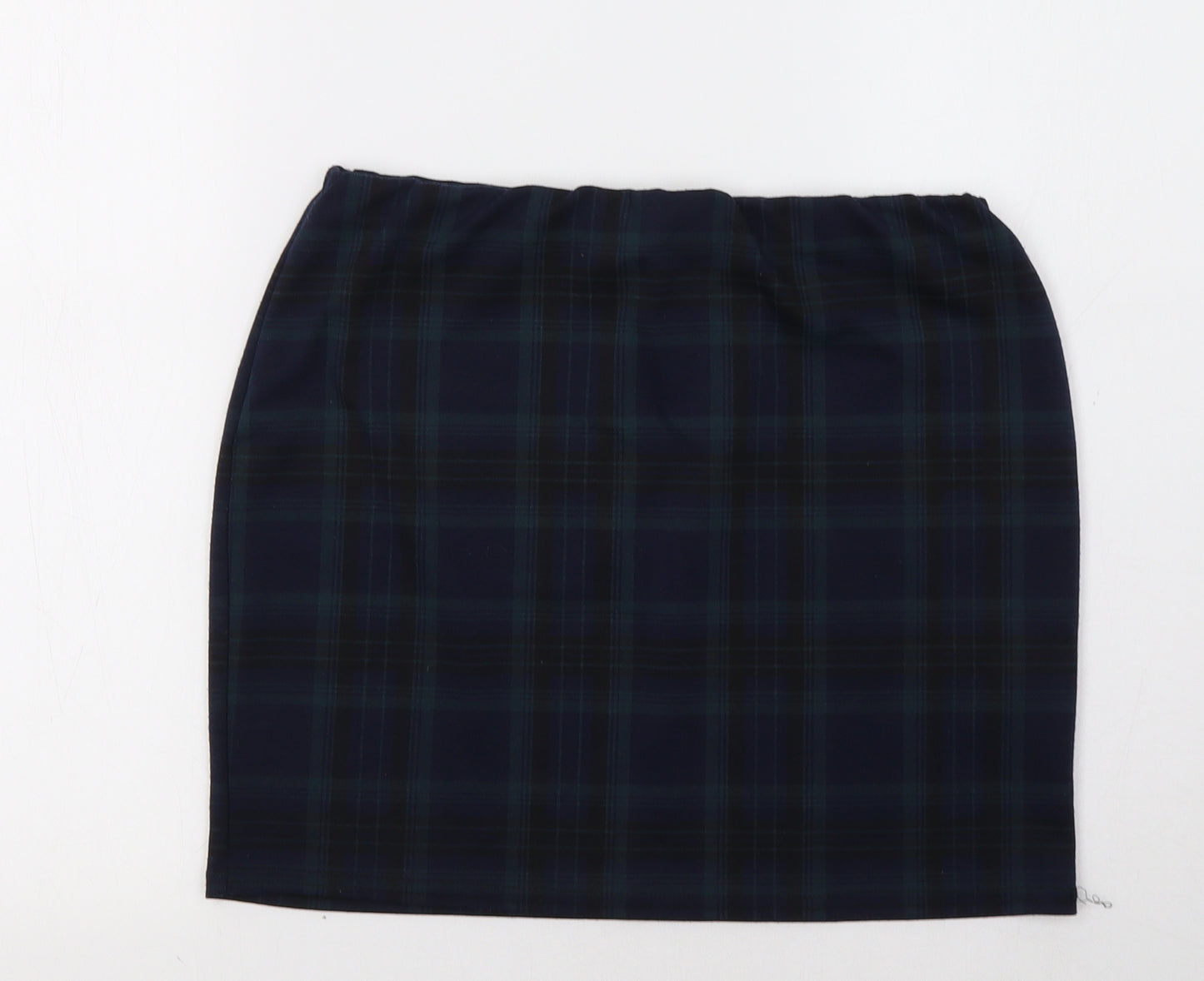 New Look Womens Blue Check  Maxi Skirt Size 14
