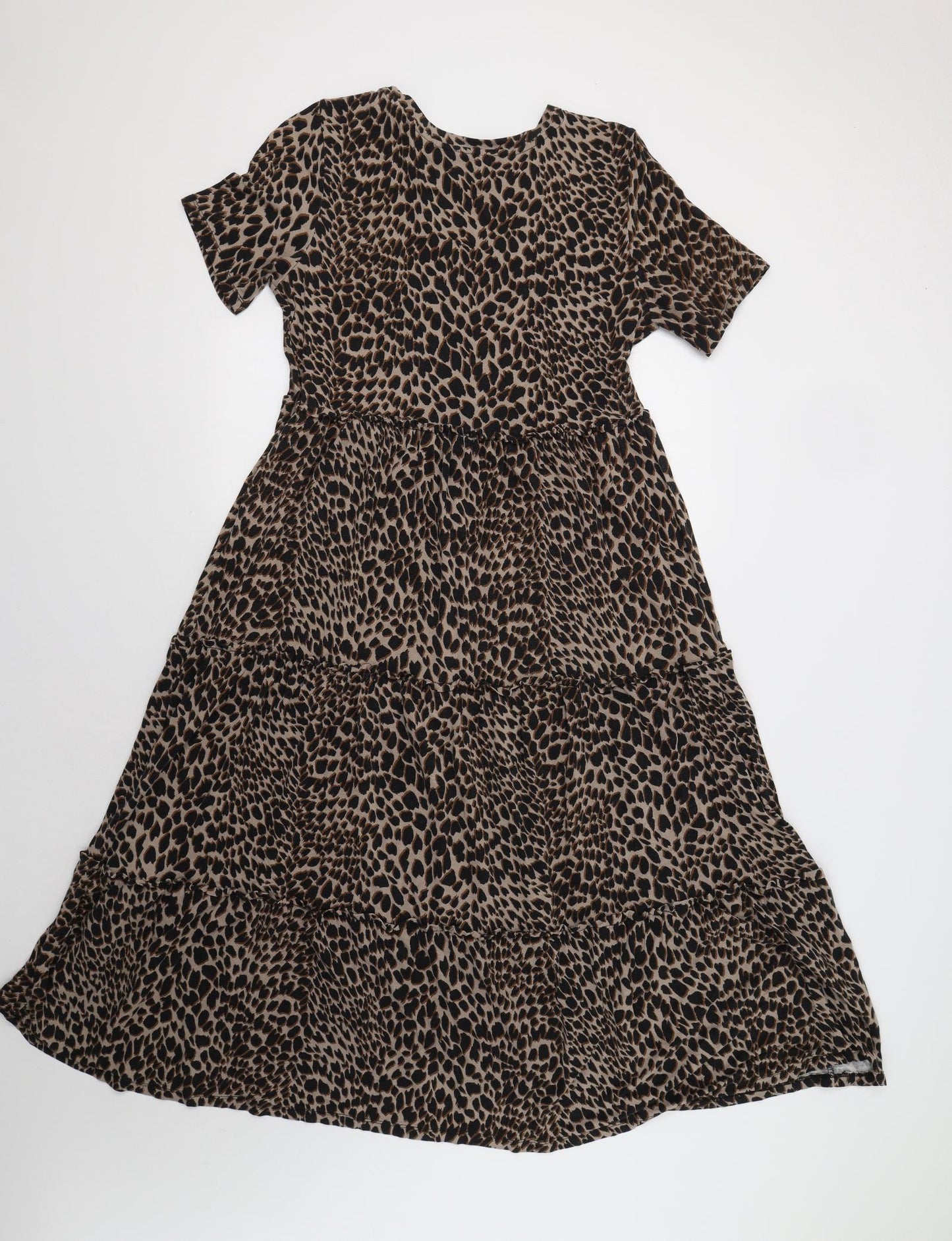 Warehouse Womens Brown Animal Print  Maxi  Size 12