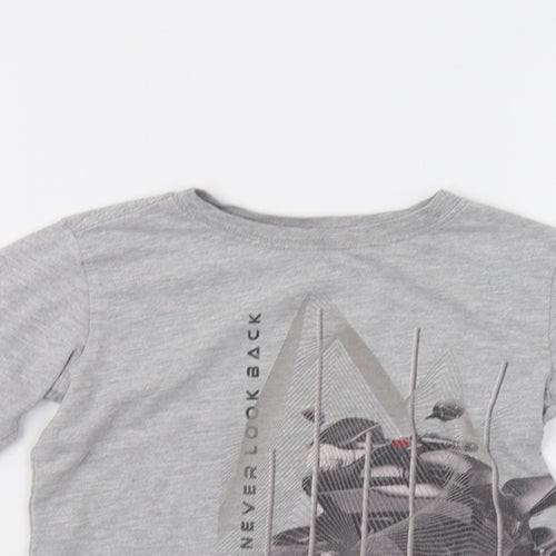 Blue Zoo Boys Grey   Basic T-Shirt Size 5-6 Years  - Motorbike