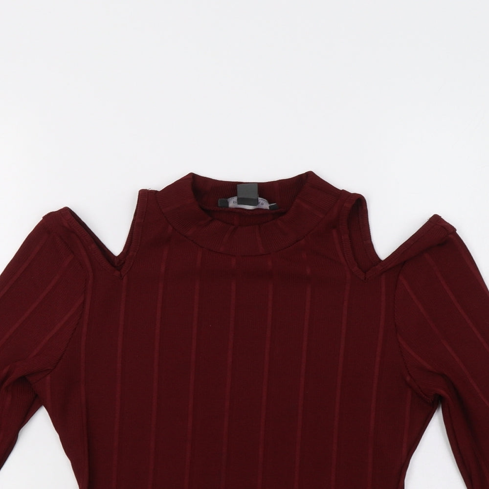 Primark Womens Purple   Basic Blouse Size XS  - Cold Shoulder