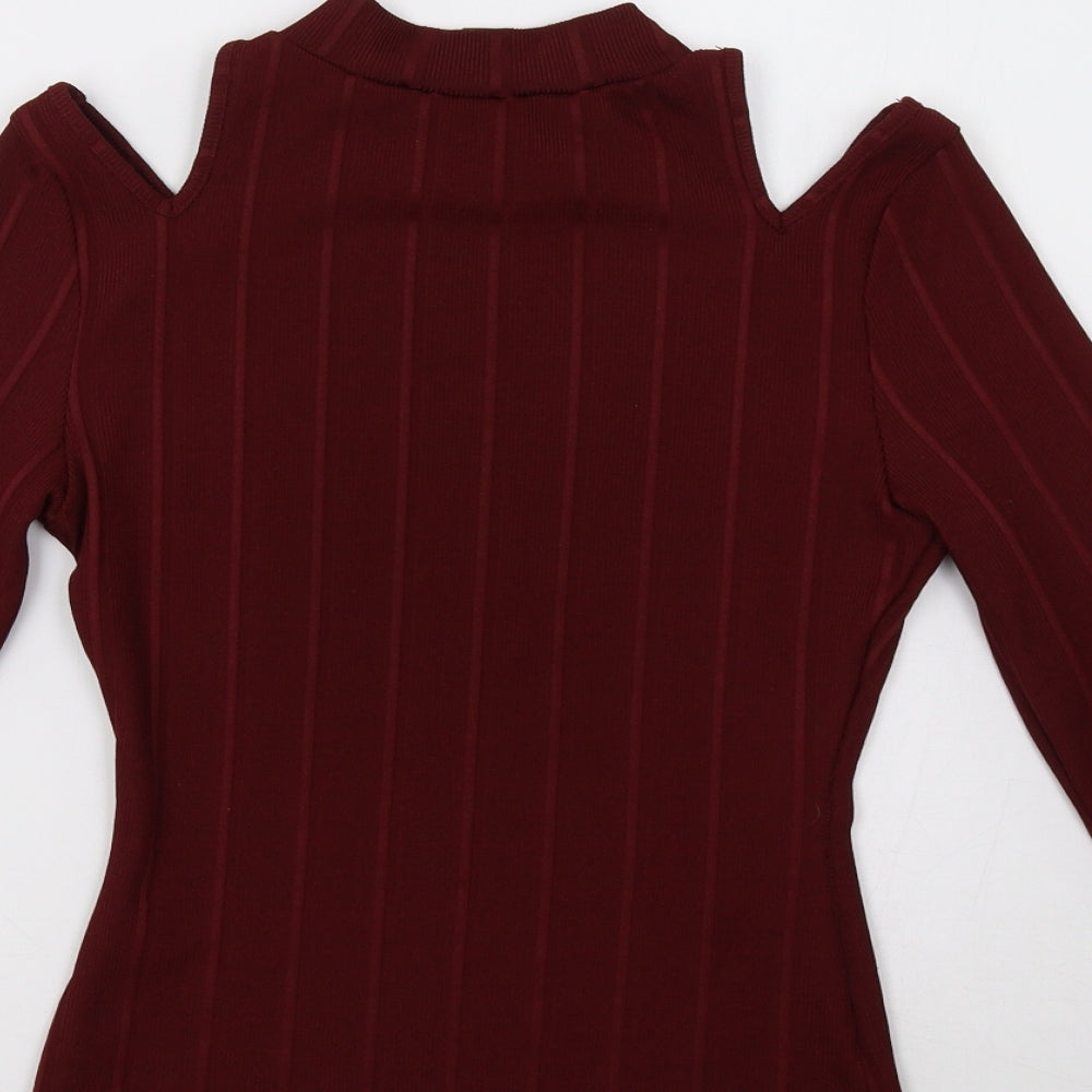 Primark Womens Purple   Basic Blouse Size XS  - Cold Shoulder