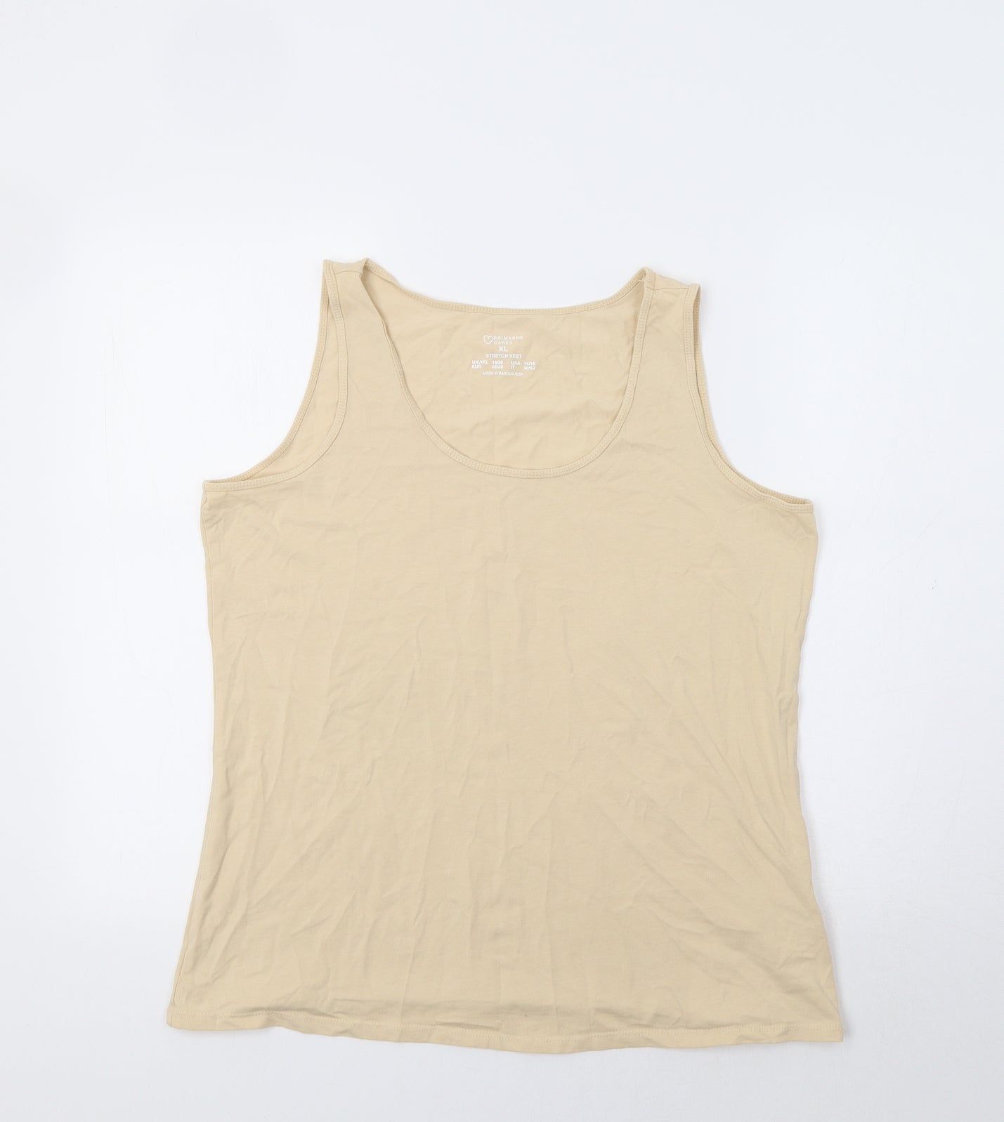 Primarl Womens Beige   Basic Tank Size XL
