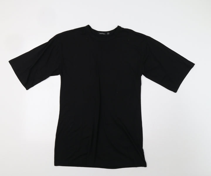 Boohoo Womens Black T-Shirt Dress Size 8