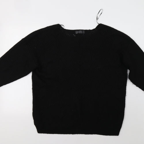 Kapalua Womens Black   Pullover Jumper Size L