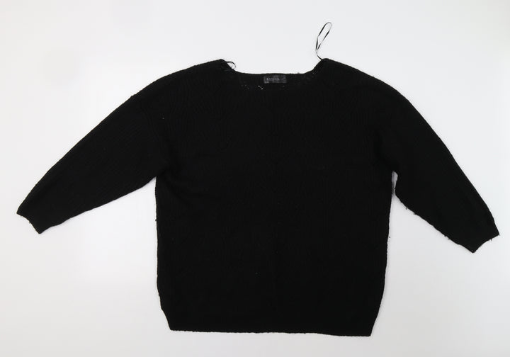 Kapalua Womens Black   Pullover Jumper Size L