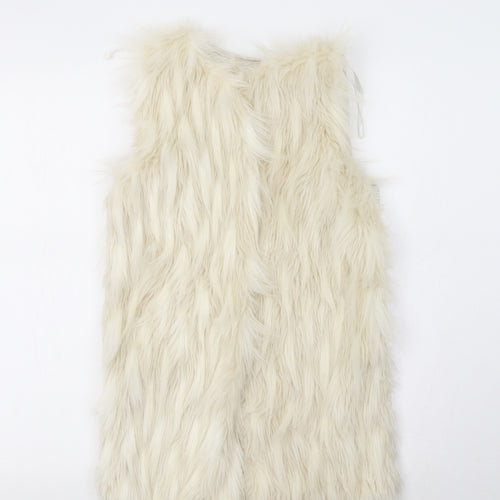 Amisu Womens Ivory   Overcoat Waistcoat Size 6