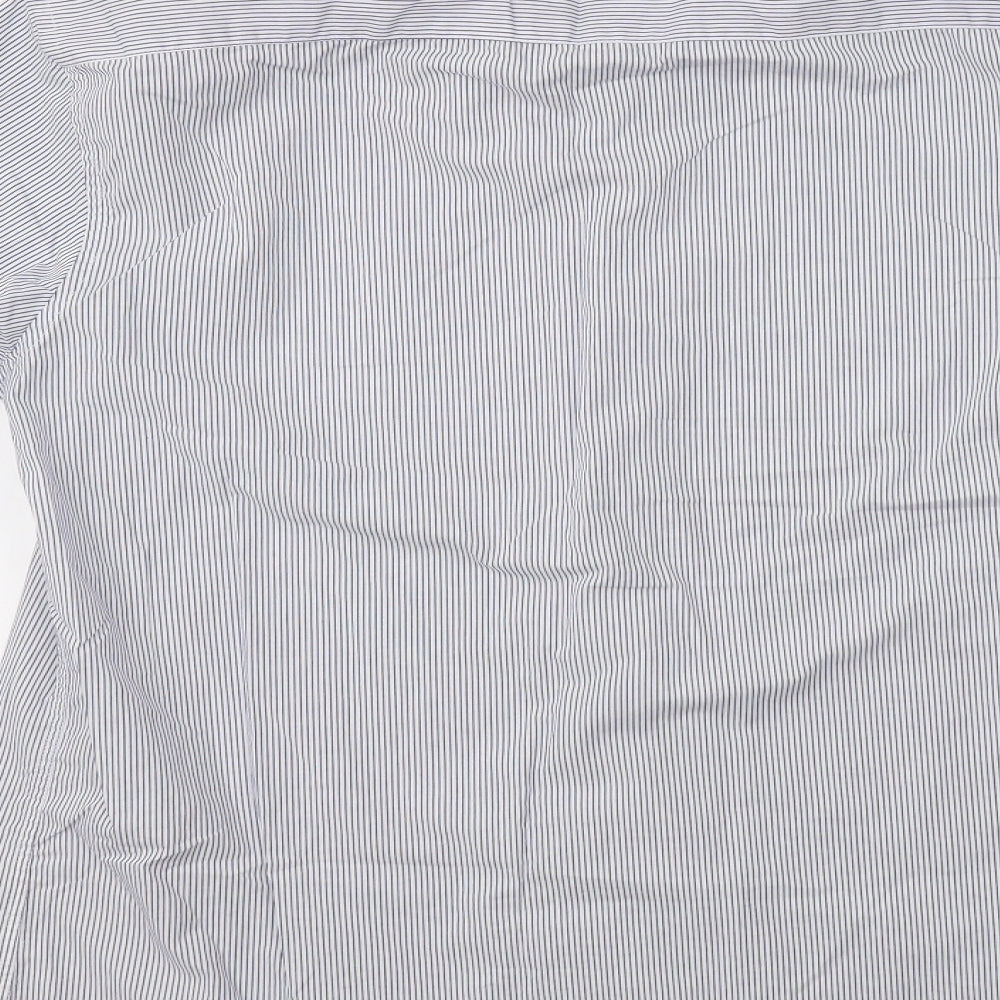 Taylor & Wright Mens Blue Striped   Dress Shirt Size 16