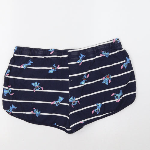 Primark Womens Blue Striped  Sweat Shorts Size L